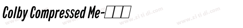 Colby Compressed Me字体转换